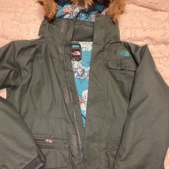 The North Face winter parka with removable fur trimmed hood